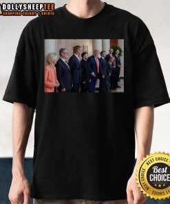 Original Trump Zelenskyy and European Leaders Meeting T-Shirt featuring bold graphics and iconic political figures.