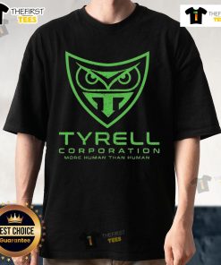 Original Tyrell Corporation More Human Than Human T-Shirt featuring iconic design from Blade Runner movie.