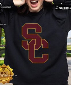 Original USC Trojans football primary logo sweatshirt showcasing vibrant team colors and iconic design.