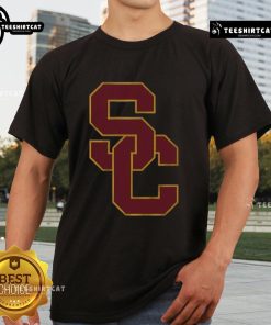 Alt Text: Original USC Trojans Football primary logo t-shirt featuring bold colors and iconic design, perfect for fans.