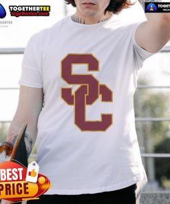Original USC Trojans Football primary logo T-shirt featuring vibrant colors and iconic design for fans and collectors.