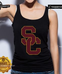 Original USC Trojans Football primary logo tank top featuring vibrant colors and team spirit for fans and athletes.