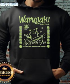 Original Warugaki Surf Club Pikachu hoodie, vibrant design, perfect for catching waves since 2021.