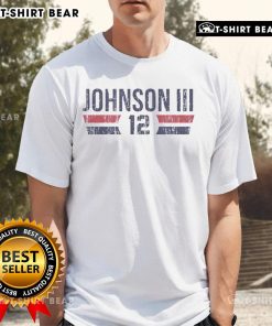 Original Washington Wizards Tre Johnson III Number 12 font T-shirt featuring bold graphics and team colors.