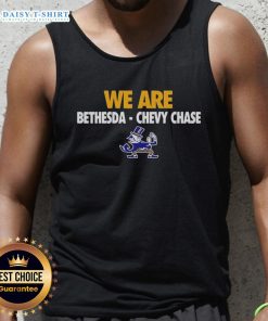Original We Are Bethesda Chevy Chase mascot tank top featuring a vibrant design and comfortable fit for fans.