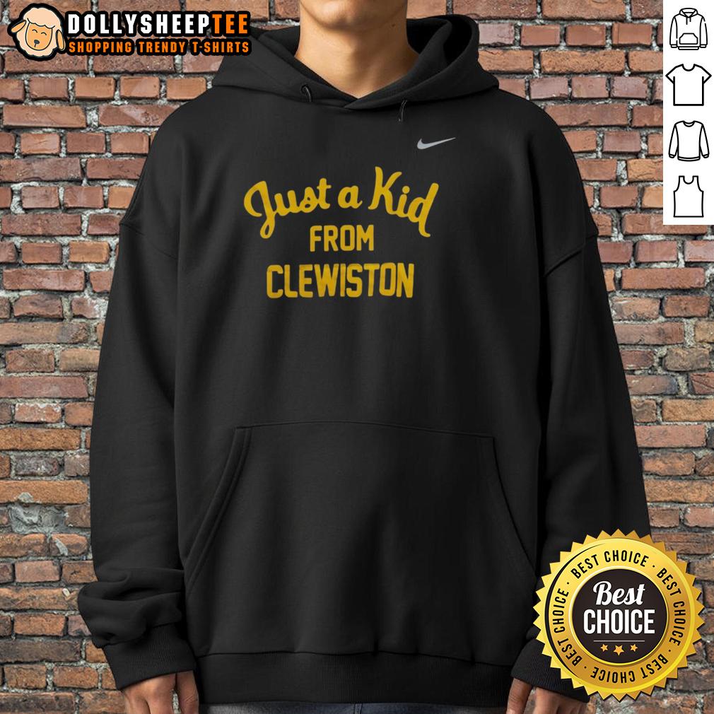 Original West Virginia Mountaineers Just A Kid From Clewiston Hoodie Alt Text: Original West Virginia Mountaineers hoodie featuring 'Just A Kid From Clewiston' design, perfect for fans.
