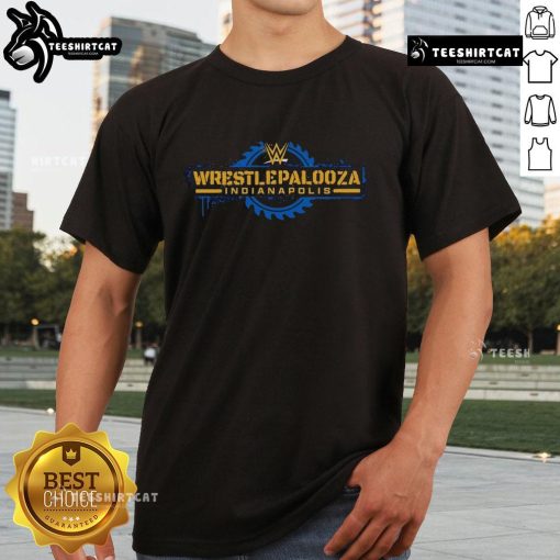Original Wrestlepalooza Indianapolis Logo T-Shirt featuring bold graphics and vibrant colors for wrestling fans.