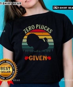 Original Zero Plucks Given Ladies Tee featuring a stylish design, perfect for casual wear and expressing attitude.