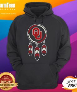 Alt Text: Premium 2025 Native American X Oklahoma Sooners football hoodie featuring vibrant colors and logo design.