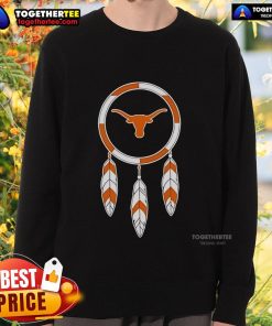 Premium 2025 Native American X Texas Longhorns sweatshirt featuring vibrant graphics and cozy design for fans.