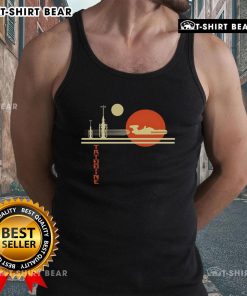 Premium A Night On Tatooine tank top featuring a vibrant starry desert scene inspired by the iconic Star Wars universe.