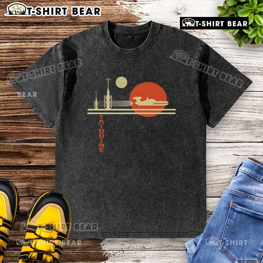 Premium A Night On Tatooine Washed T Shirt Premium A Night On Tatooine washed t-shirt featuring a vibrant design inspired by the Star Wars universe.