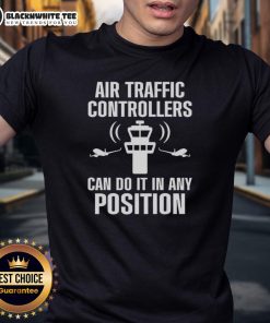 Premium Air Traffic Controller T-Shirt featuring flight control graphics, perfect for aviation enthusiasts and professionals.