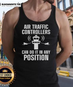 Alt Text: Premium Air Traffic Controller tank top featuring flight control graphics, perfect for any aviation enthusiast.