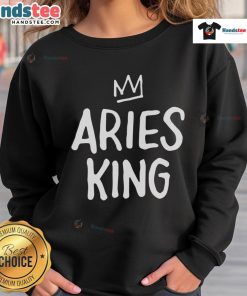 Premium Aries King Sweatshirt featuring a stylish design and comfortable fit for astrology enthusiasts.