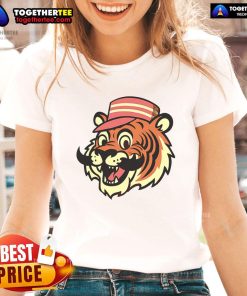 Premium Baseball Tiger Ladies Tee featuring a stylish design, perfect for casual wear and sports enthusiasts.