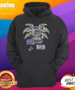 Premium Biblically Accurate hoodie featuring a retro computer system error angel design in vibrant colors.