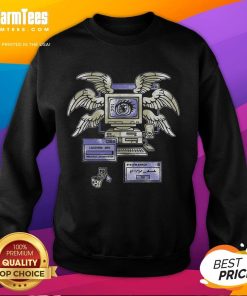 Premium Biblically Accurate exe System Error Angel graphic on retro sweatshirt, perfect for unique fashion and tech lovers.