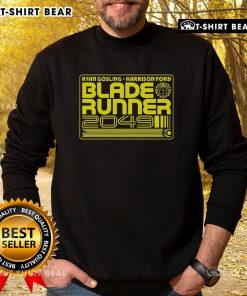Premium Blade Runner 2049 sweatshirt featuring futuristic design and comfortable fit for fans of the iconic film.