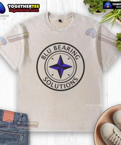 Premium Blu Bearing Solutions washed t-shirt featuring a stylish design, perfect for casual wear and comfort.