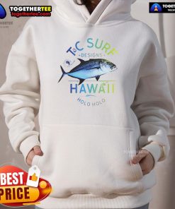 Premium Bluefin Tuna Surf TC Designs hoodie for Holo Holo Fishing in Hawaii, featuring vibrant ocean-inspired graphics.