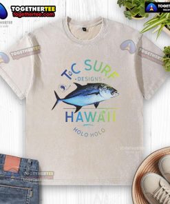 Premium Bluefin Tuna Surf TC Designs Hawaii Holo Holo Fishing washed t-shirt featuring vibrant ocean-inspired graphics.