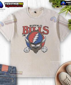 Premium Buffalo Bills Homage NFL x Grateful Dead washed t-shirt featuring vibrant graphics and a comfortable fit.