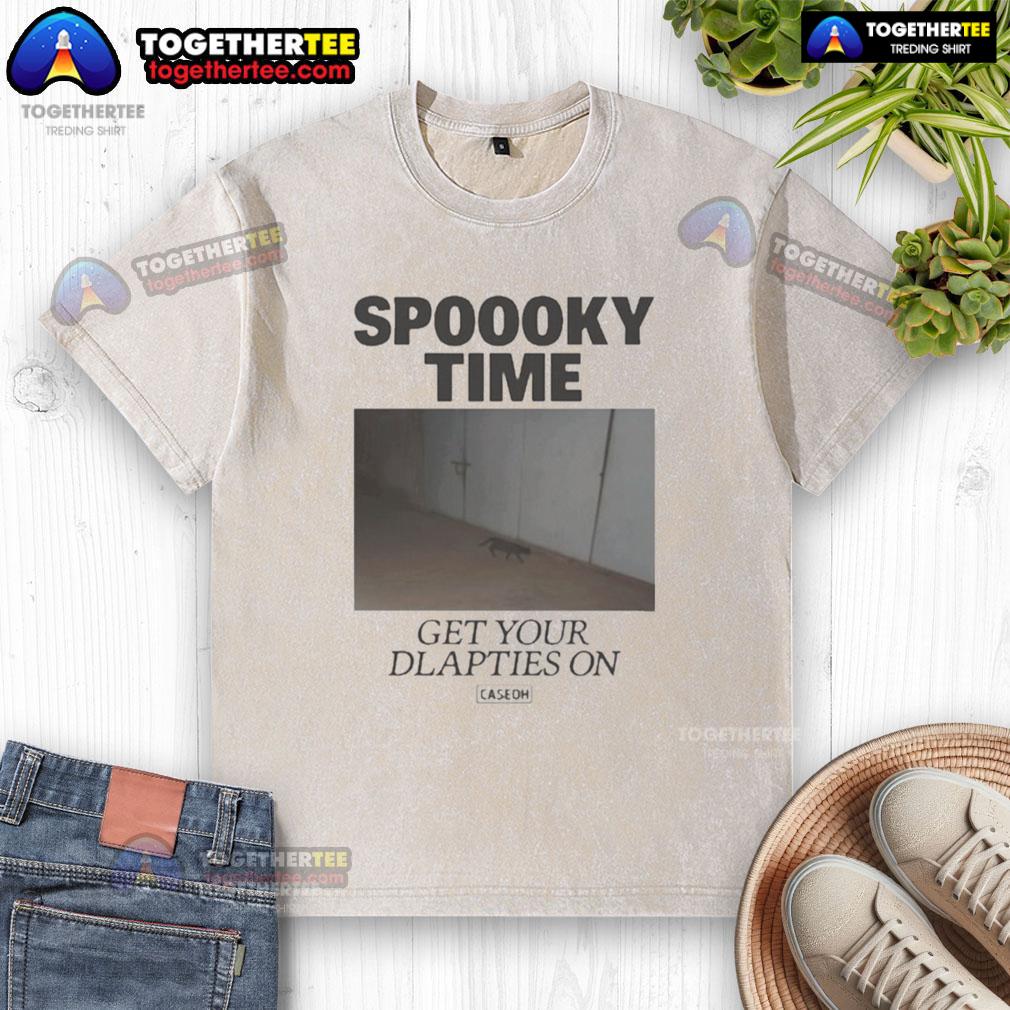 Premium Caseoh Spoooky Time Get Your Diapies On Washed T Shirt Premium Caseoh Spooky Time Get Your Diapies On washed t-shirt featuring playful Halloween graphics for kids.