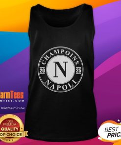 Premium Champions Napoli 2025 tank top featuring vibrant colors and stylish design, perfect for fans and summer wear.