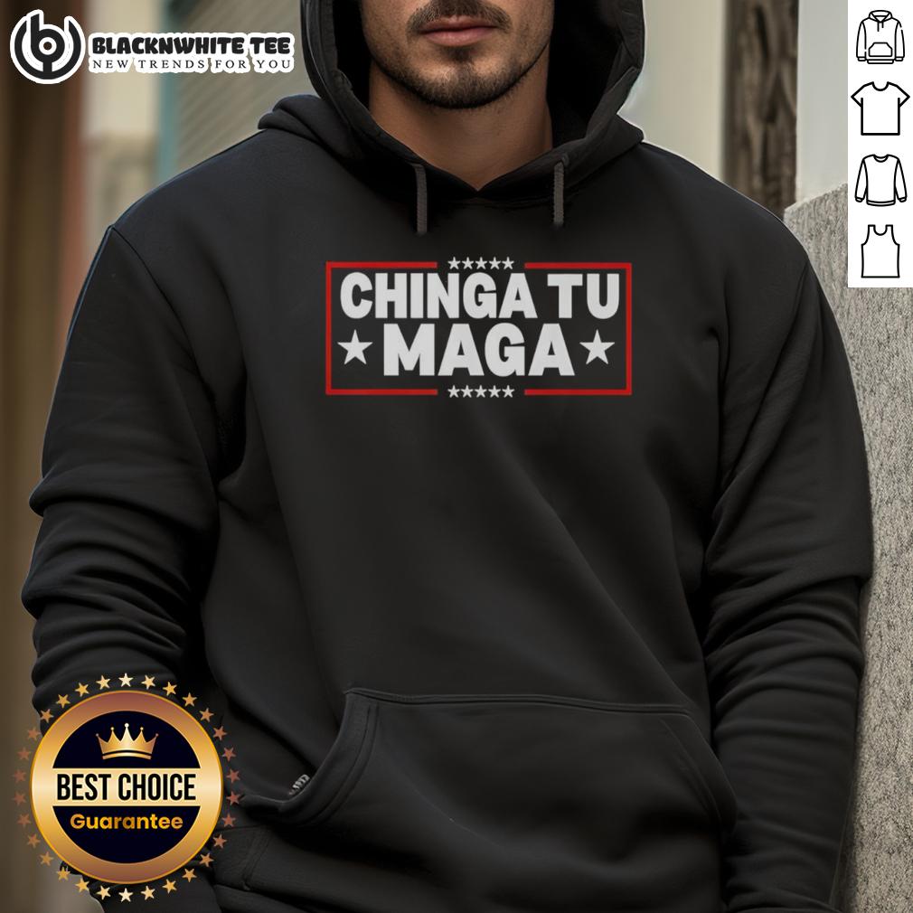 Premium Chinga Tu Maga Hoodie Alt Text: Stylish Premium Chinga Tu Maga Hoodie in black, featuring vibrant graphics and soft fabric for ultimate comfort.