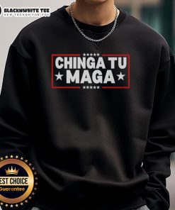 Premium Chinga Tu Maga Sweatshirt in navy blue, featuring bold graphic design and comfortable fit for stylish casual wear.