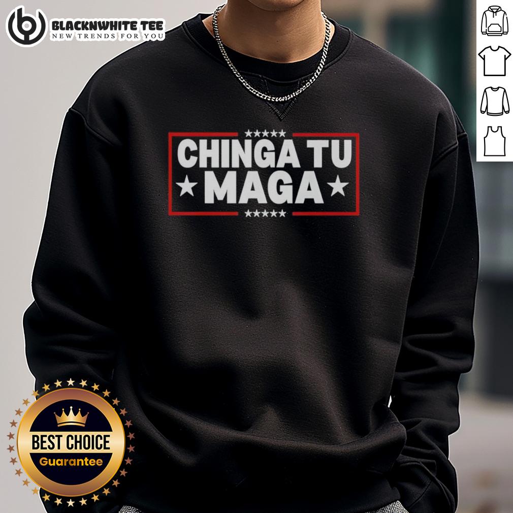 Premium Chinga Tu Maga Sweatshirt Premium Chinga Tu Maga Sweatshirt in navy blue, featuring bold graphic design and comfortable fit for stylish casual wear.