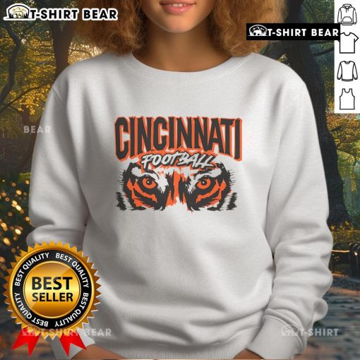 Alt Text: Premium Cincinnati Football Retro Grunge Sweatshirt in vintage style, perfect for fans and casual wear.