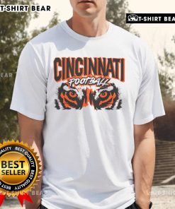 Alt Text: Premium Cincinnati Football Retro Grunge T-Shirt featuring a vintage design, perfect for fans and casual wear.