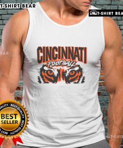 Premium Cincinnati Football Retro Grunge Tank Top featuring vintage design and distressed graphics for stylish fans.