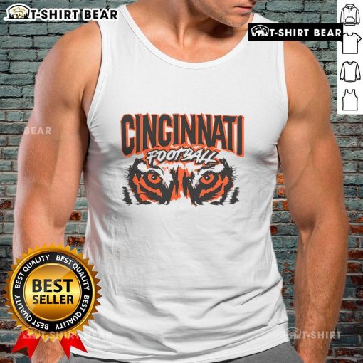 Premium Cincinnati Football Retro Grunge Tank Top featuring vintage design and distressed graphics for stylish fans.