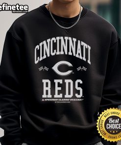 Premium Cincinnati Reds 2025 MLB Speedway Classic Flag Arch Sweatshirt featuring team logo and vibrant design.