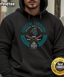 Premium Coastal Carolina College World Series 2025 NCAA Men's Baseball Chants hoodie in vibrant colors, perfect for fans.