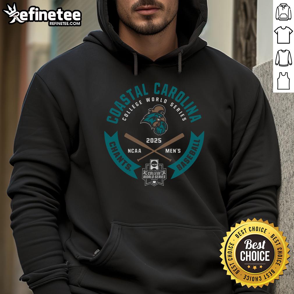 Premium Coastal Carolina College World Series 2025 NCAA Men's Baseball Chants Hoodie Premium Coastal Carolina College World Series 2025 NCAA Men's Baseball Chants hoodie in vibrant colors, perfect for fans.