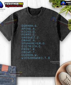 Premium Colonial Marines Death Order washed t-shirt featuring a bold graphic design for fans of sci-fi and military-themed apparel.