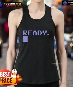Premium Commodore C64 Ready tank top featuring retro gaming design, perfect for vintage game enthusiasts and collectors.