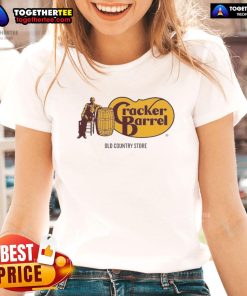 Alt Text: Premium Cracker Barrel Old Country Store logo on a stylish ladies tee, perfect for casual wear and brand enthusiasts.