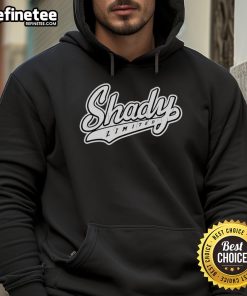 Alt Text: Premium Eminem Shady Limited Logo Hoodie featuring a stylish design and iconic rapper branding in black and white.