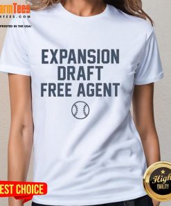 Premium Expansion Draft Free Agent Transfer Market Baseball Ladies Tee in stylish design and vibrant colors.