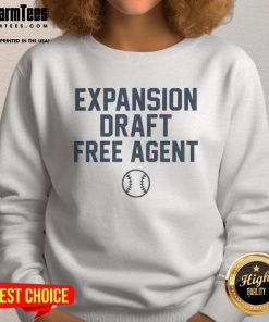 Premium Expansion Draft Free Agent Transfer Market Baseball Sweatshirt showcasing stylish design and comfortable fit.