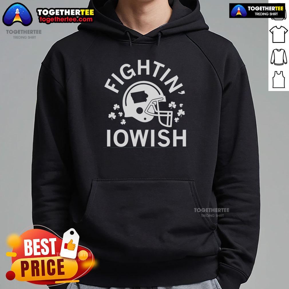 Premium Fightin Iowish Hoodie Premium Fightin Iowish Hoodie in cozy fabric, featuring a bold design perfect for fans of Iowa pride and stylish comfort.