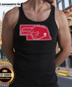 Premium Fingers Nebraska Map Tank Top featuring a stylish map design for Nebraska enthusiasts and fashion lovers.