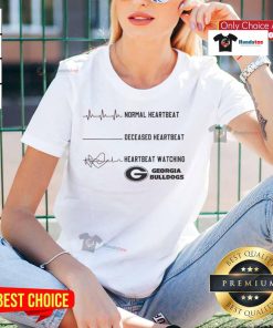Premium Georgia Bulldogs NCAA Heartbeat Watching Match Ladies Tee featuring vibrant team colors and comfortable fit.