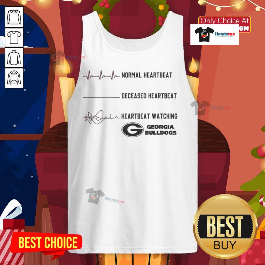 Premium Georgia Bulldogs Ncaa Heartbeat Watching Match Tank Top Premium Georgia Bulldogs NCAA Heartbeat Watching Match Tank Top for fans, showcasing team spirit and comfort.