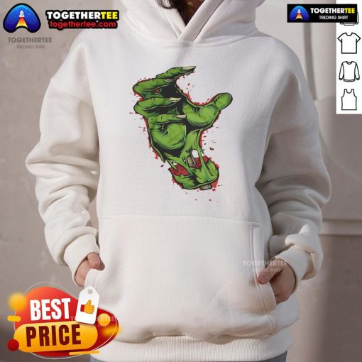 Premium Green Hand Bloody Hoodie featuring a unique design, perfect for streetwear enthusiasts and fashion-forward individuals.